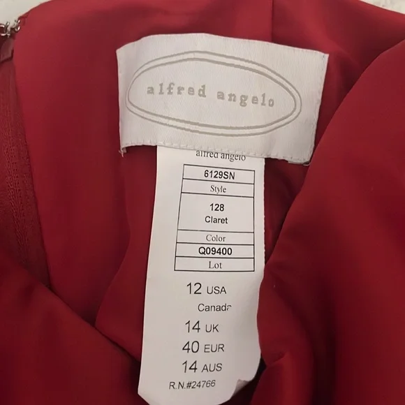 Alfred Angelo beautiful strapless red evening dress - Picture 5 of 6